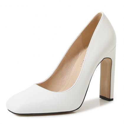 Patent Leather Pumps Square Toe Spring Summer..