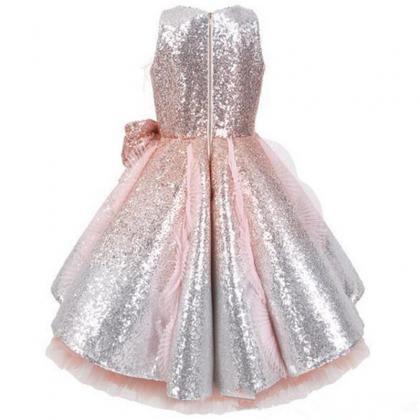 Pink Flower Girl Dresses Tiered Tulle Kids..
