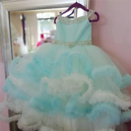 Real Picture Customized Sky Blue Puffy Flower..