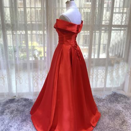 A-line Sweetheart Satin Formal Prom Dress,..