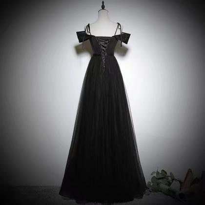 Black Strapparty Dress,sexy Prom Dress, Cute Black..
