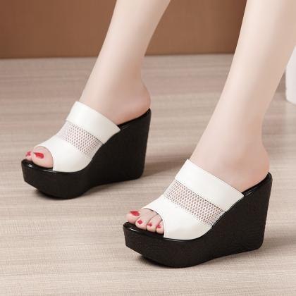Women Thick-soled Platform Sandals Heel 11cm H350