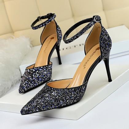 Stiletto High Heel Shallow Mouth Pointed Toe..
