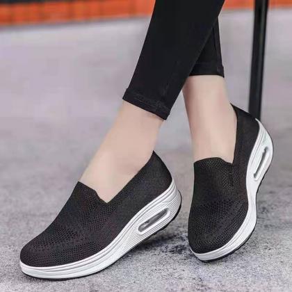 Slip-on Thick-soled Air-cushion Shoes, Fashionable..