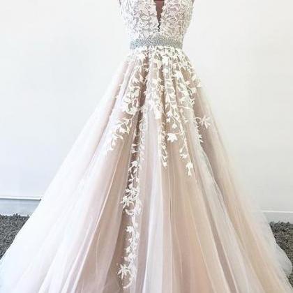 Lace Prom Dress Formal Ball Dress, Evening Dress..