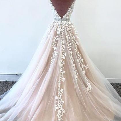 Lace Prom Dress Formal Ball Dress, Evening Dress..