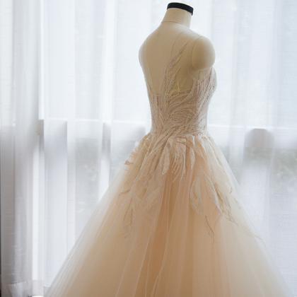 Sleeveless Prom Dress Sen Simple Wedding Dress..