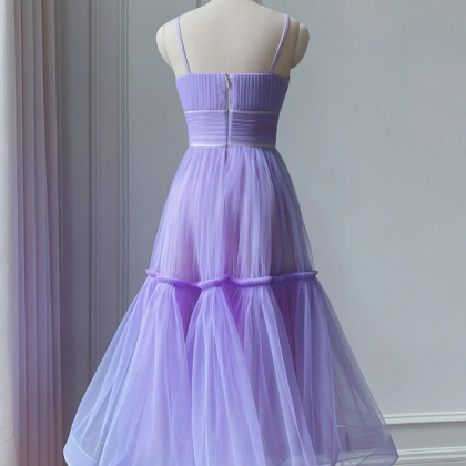 Lavender Tulle Layers Sweetheart Formal Party..
