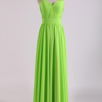 Green Prom Dresses Off The Shoulder A Line Chiffon..