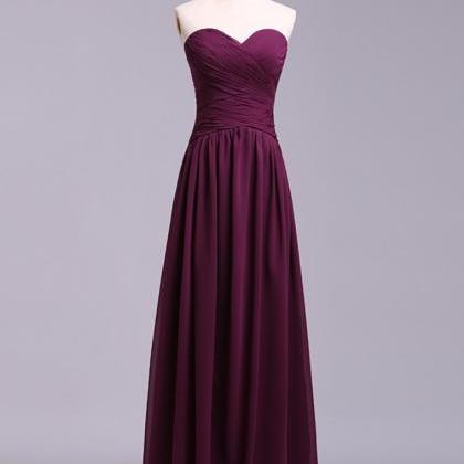 Purple Bridesmaid Dresses/prom Dresses A-line..