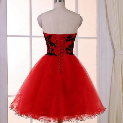 Red Homecoming Dress For Prom Party Formal Dress..