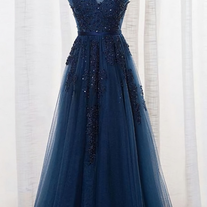 A Line Prom Dresses for Women V Neck Long  Formal Evening Gowns  Y3044 main image 1