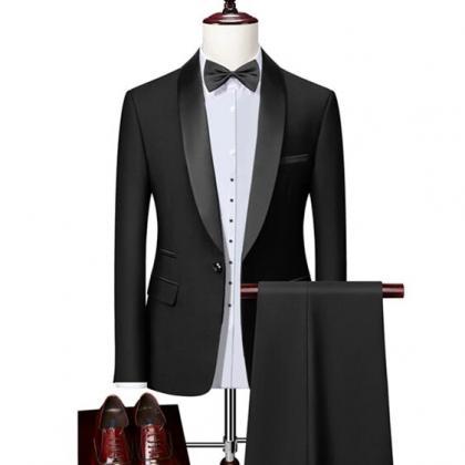 2 Pieces Set Formal Slim Fit Tuxedo Prom Suit /..