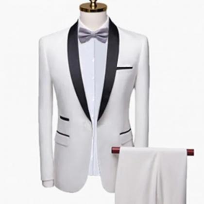 2 Pieces Set Formal Slim Fit Tuxedo Prom Suit /..