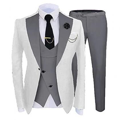 Slim Fit Formal Men Suits For Wedding With Wide..