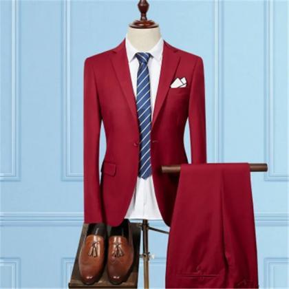 Single Breasted Slim Fit Suits Men's..