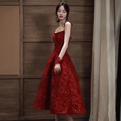 Red Short Prom Dress Evening Dress Formal Dress..