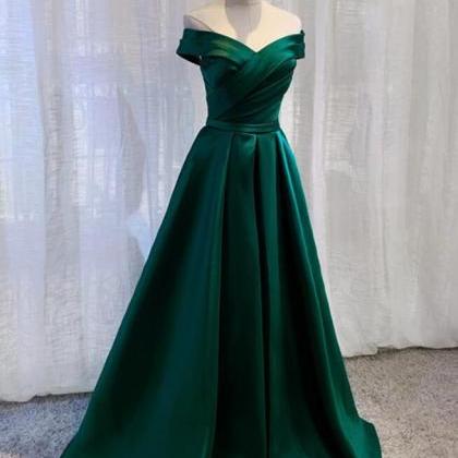 Green Full Length Prom Dress Evening Dress Sa2107