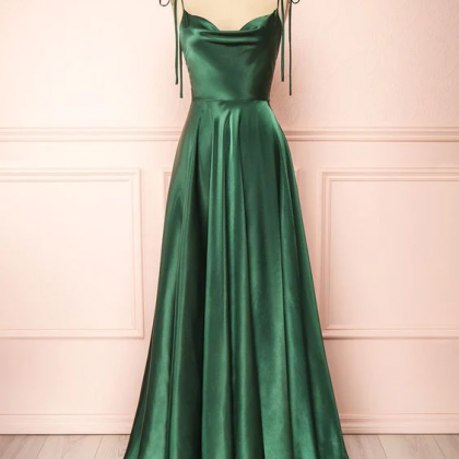Green Prom Dress Full Length Backless Evening..