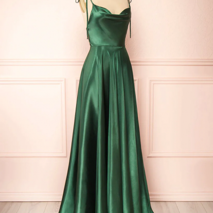 Green Prom Dress Full Length Backless Evening..