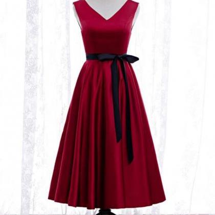 Red Prom Dress Short Length Evening Dress Formal..