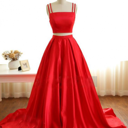 2 Piece Prom Dress Full Length Evening Dress..