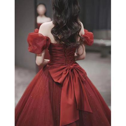 Red Prom Evening Dress Formal Skirt Sa2137