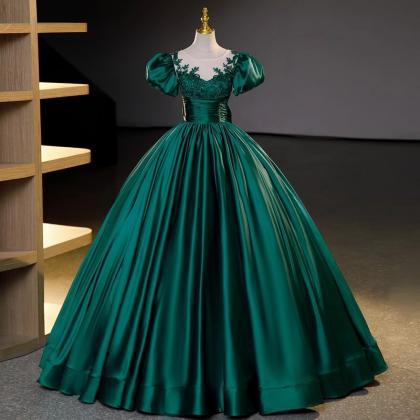 Green Ball Gown Prom Dress Evening Dress Formal..