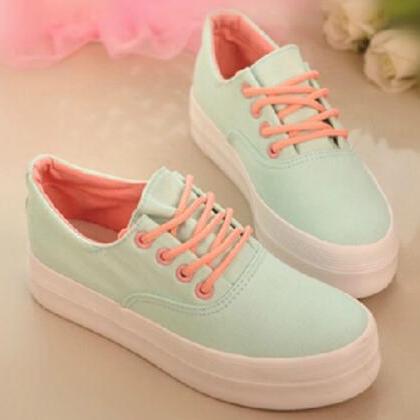 casual flat canvas shoes