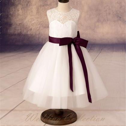 White/ivory Flower Girls Dresses,flower Girl Dress..