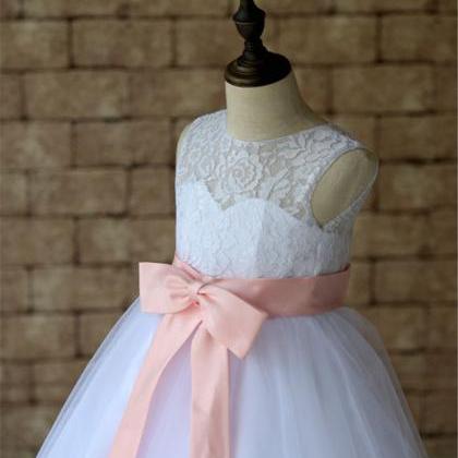 New Lace Tulle Flower Girl Dress Ap..