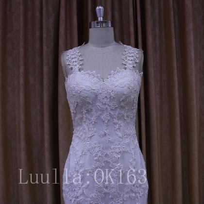 Women Fashion White/ivory Lace Wedding Dress Full..