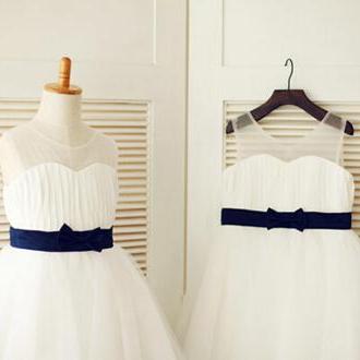 Brand Flower Girl Dresses With Sashes Bow Ball..
