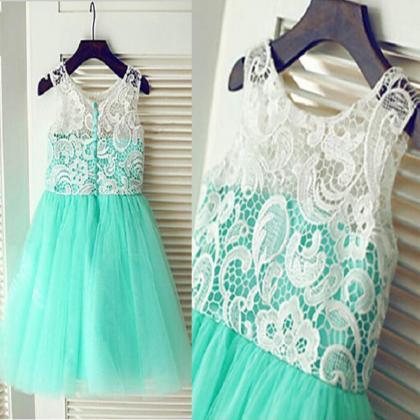 Real Flower Girl Dresses With Button Ball Party..