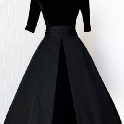 Black Velvet Prom Gowns, Homecoming Dress Evening..