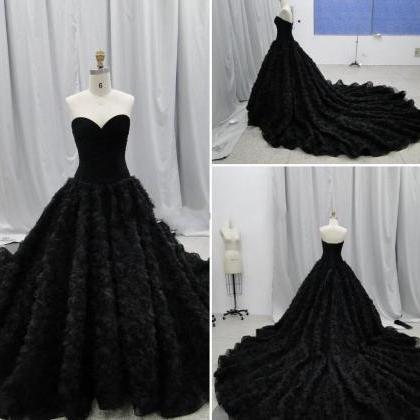 Chich Gothic Wedding Dresses Ball Gowns Sweetheart..
