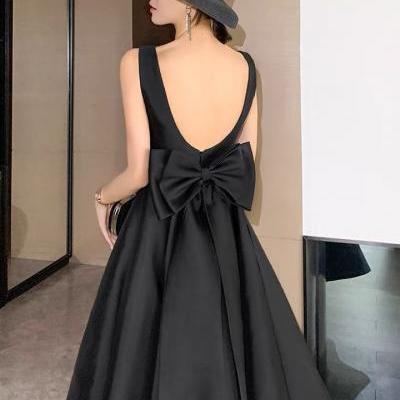 Black Little Evening Dress Prom Dress SA1118
