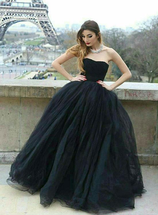 Ball Gown Prom Dresses Black