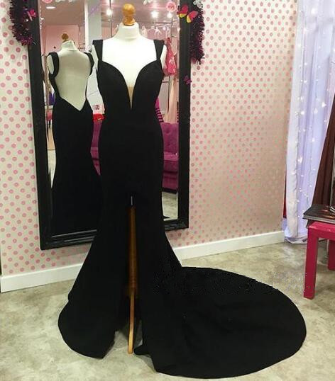 Sweetheart Sexy Black Wedding Dress Evening Dress Floor Length Prom Dress