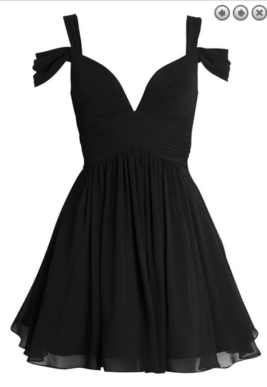 Cap Shoulder A Line Sexy Black Wedding Dress Evening Dress Knee Length Prom Dress