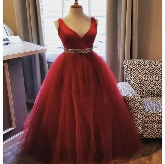 Custom Size Ball Gown V Neck Wedding Dress Party Dress Prom Dress Evening Dress