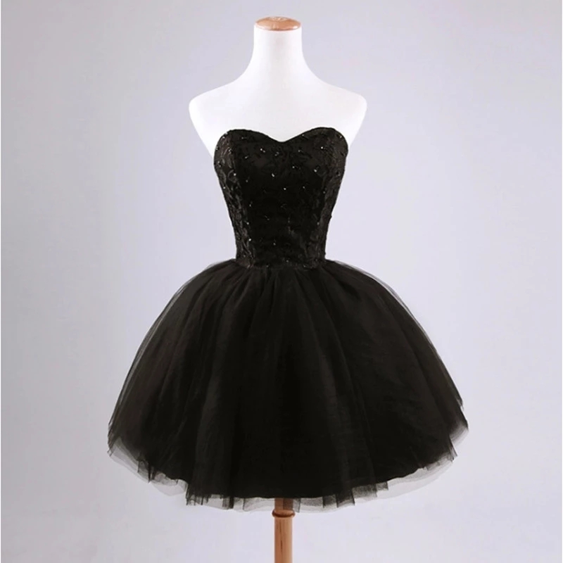 Black Short Dress Prom Dress Evening Dress Formal Occasion Party Dress
