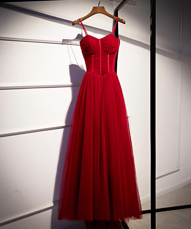 Sexy Red Full Length Prom Dress Evening Dress Formal Occasion Party Dress
