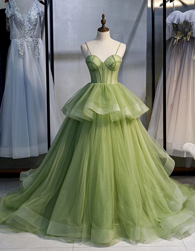 neon green tulle dress Neon green PVC and black tulle asymmetrical draped mini dress main image 0