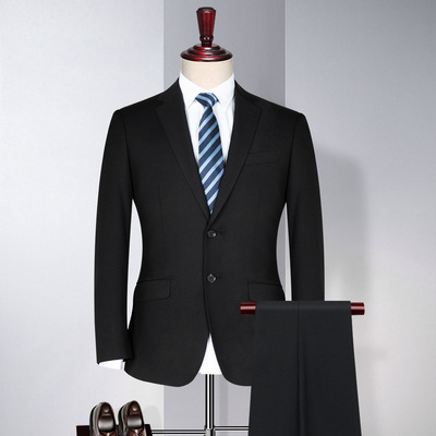 Black Wedding Formal Bridegroom Tuxedo Men Suits 2 Pcs Business Blazer Peak Lapel Custom Homme Terno Suits ( Jacket Pants )
