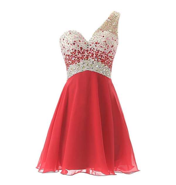 Red Beading Short Prom Dress,graduation Party Dresses, Dresses on Luulla