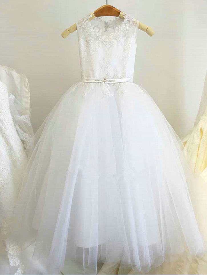 Tulle Cute Wedding Girl Dress Flower Girl Dress Foraml Occasion Kids Clothing Princess Dress