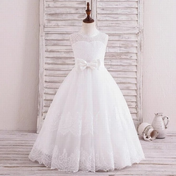 Lace Cute Wedding Girl Dress Flower Girl Dress Foraml Occasion Kids Clothing Princess Dress