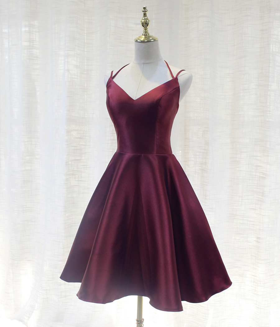 Maroon short formal dresses best sale