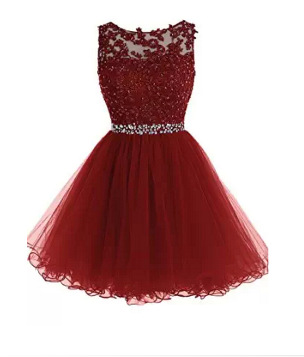 strapless open back dress Tabitha Ruby Red Girls Party Dress – Special Occasion Wear – Arabella & Rose main image 0